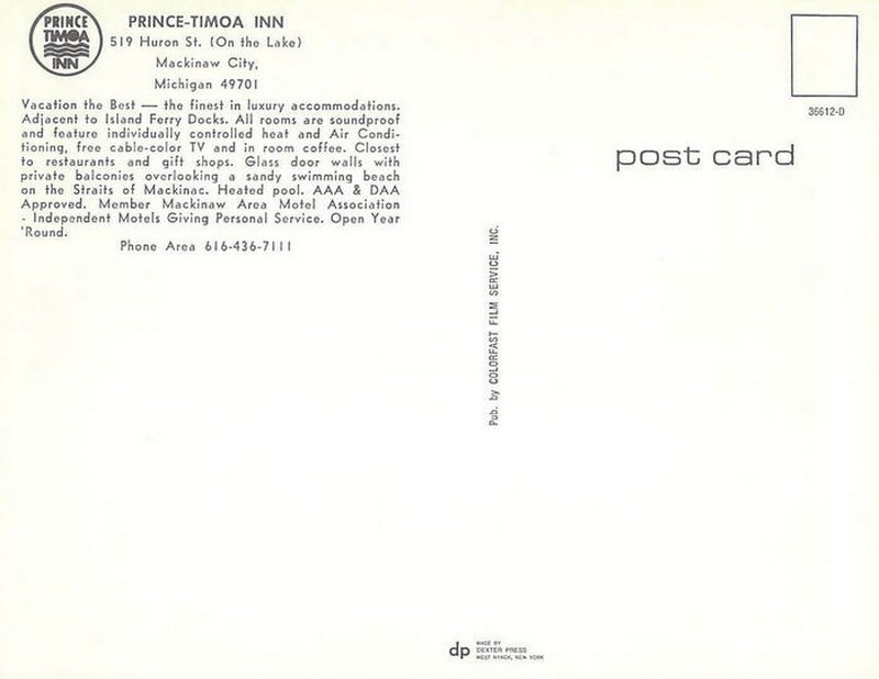 Super 8 by Wyndham Mackinaw  (Prince Timoa) - Old Postcard